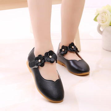 Toddler Girl Flower Strap Dress Shoes